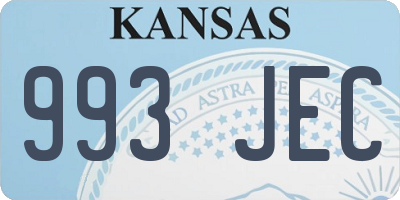 KS license plate 993JEC