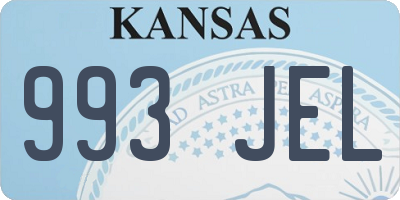 KS license plate 993JEL