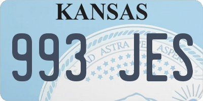 KS license plate 993JES