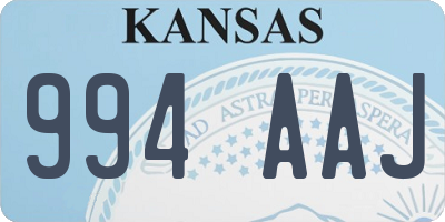 KS license plate 994AAJ