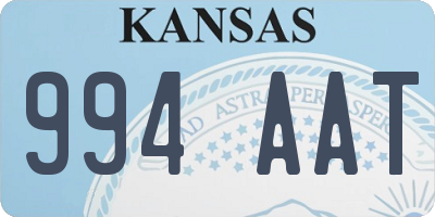 KS license plate 994AAT