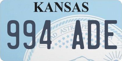 KS license plate 994ADE