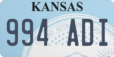 KS license plate 994ADI