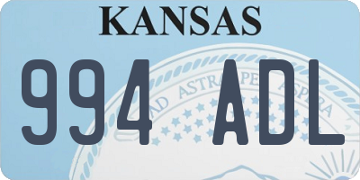 KS license plate 994ADL