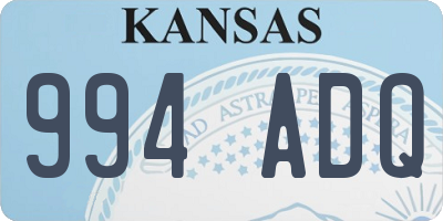 KS license plate 994ADQ