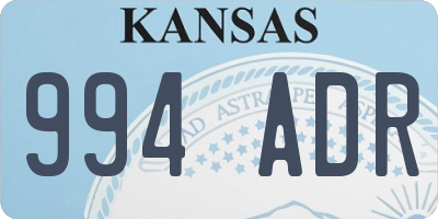 KS license plate 994ADR