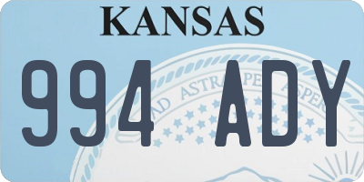 KS license plate 994ADY