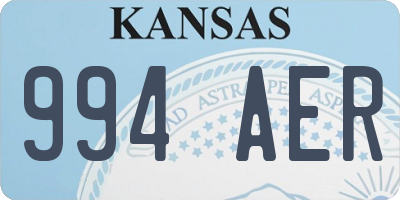 KS license plate 994AER