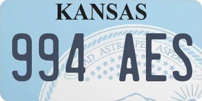 KS license plate 994AES