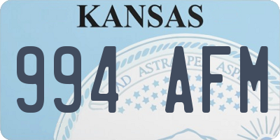 KS license plate 994AFM