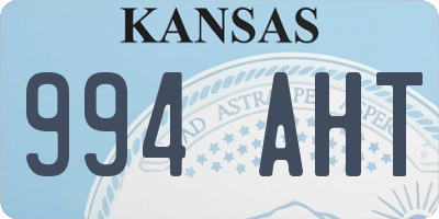 KS license plate 994AHT