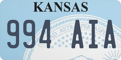 KS license plate 994AIA