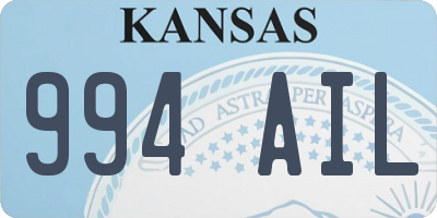 KS license plate 994AIL