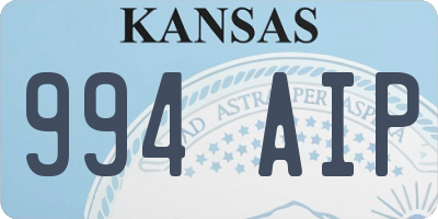 KS license plate 994AIP