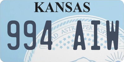 KS license plate 994AIW