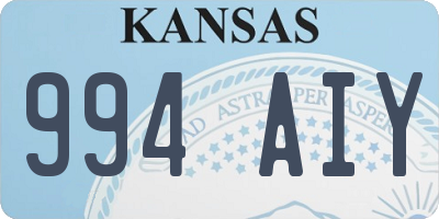 KS license plate 994AIY