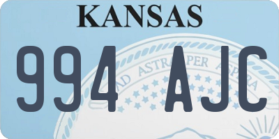 KS license plate 994AJC