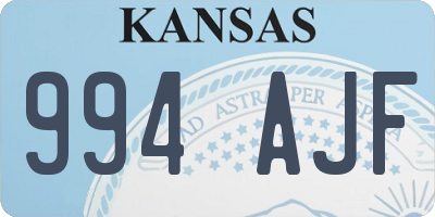 KS license plate 994AJF