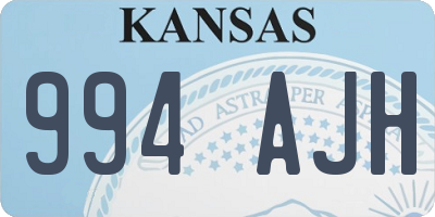 KS license plate 994AJH