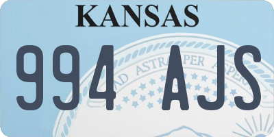 KS license plate 994AJS