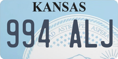 KS license plate 994ALJ