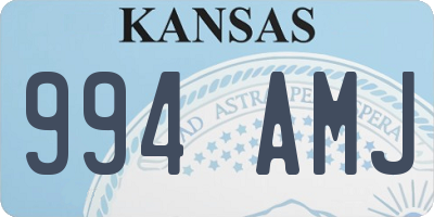 KS license plate 994AMJ