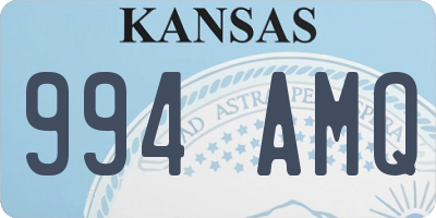 KS license plate 994AMQ