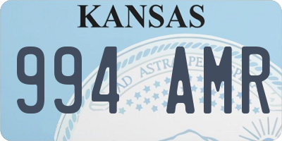 KS license plate 994AMR