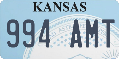 KS license plate 994AMT