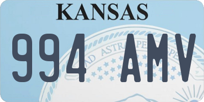 KS license plate 994AMV