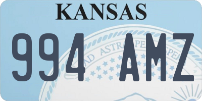 KS license plate 994AMZ