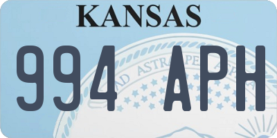 KS license plate 994APH