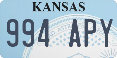 KS license plate 994APY