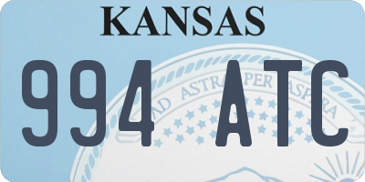 KS license plate 994ATC