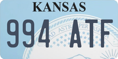 KS license plate 994ATF