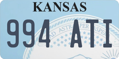 KS license plate 994ATI