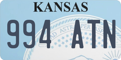 KS license plate 994ATN
