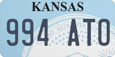 KS license plate 994ATO