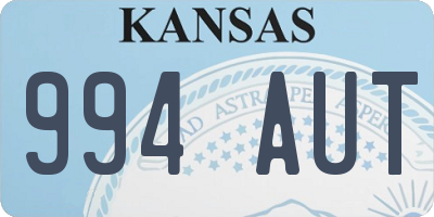 KS license plate 994AUT