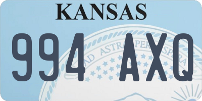 KS license plate 994AXQ