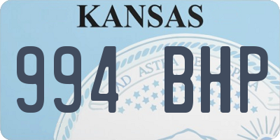 KS license plate 994BHP