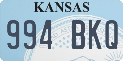 KS license plate 994BKQ
