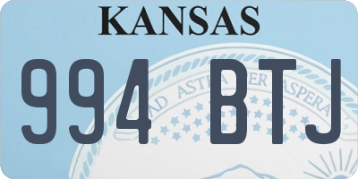 KS license plate 994BTJ