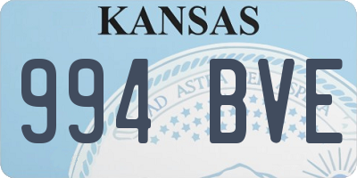 KS license plate 994BVE