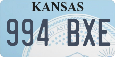 KS license plate 994BXE