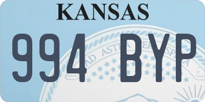 KS license plate 994BYP