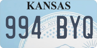 KS license plate 994BYQ