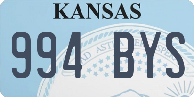 KS license plate 994BYS