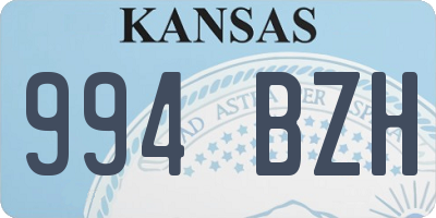 KS license plate 994BZH