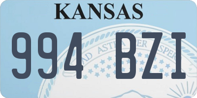 KS license plate 994BZI
